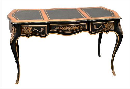 DREXEL LOUIS XV STYLE LEATHER TOP