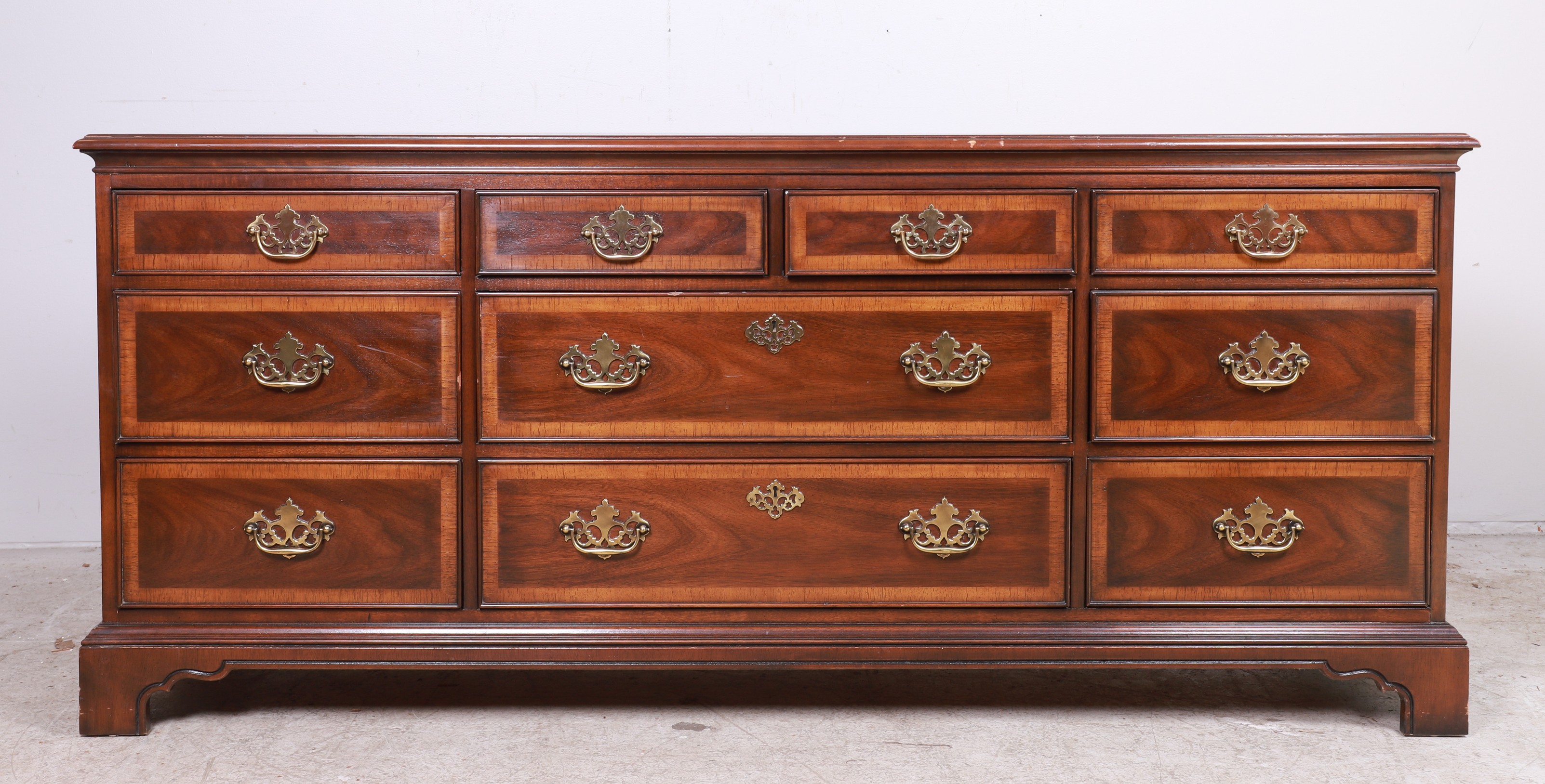 Drexel mahogany banded chest of