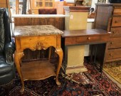 DREXEL MAPLE MARBLE TOP SIDE T