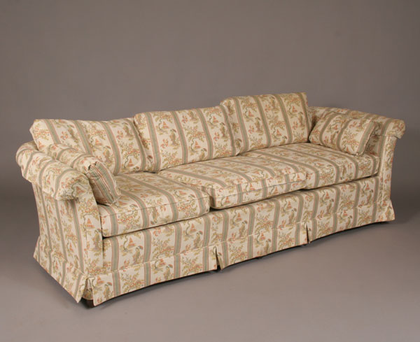 Drexel sofa with Asian themed