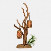 DRIFTWOOD TWO-LIGHT LAMP (CA.