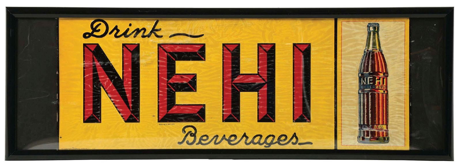 DRINK NEHI BEVERAGES EMBOSSED TIN