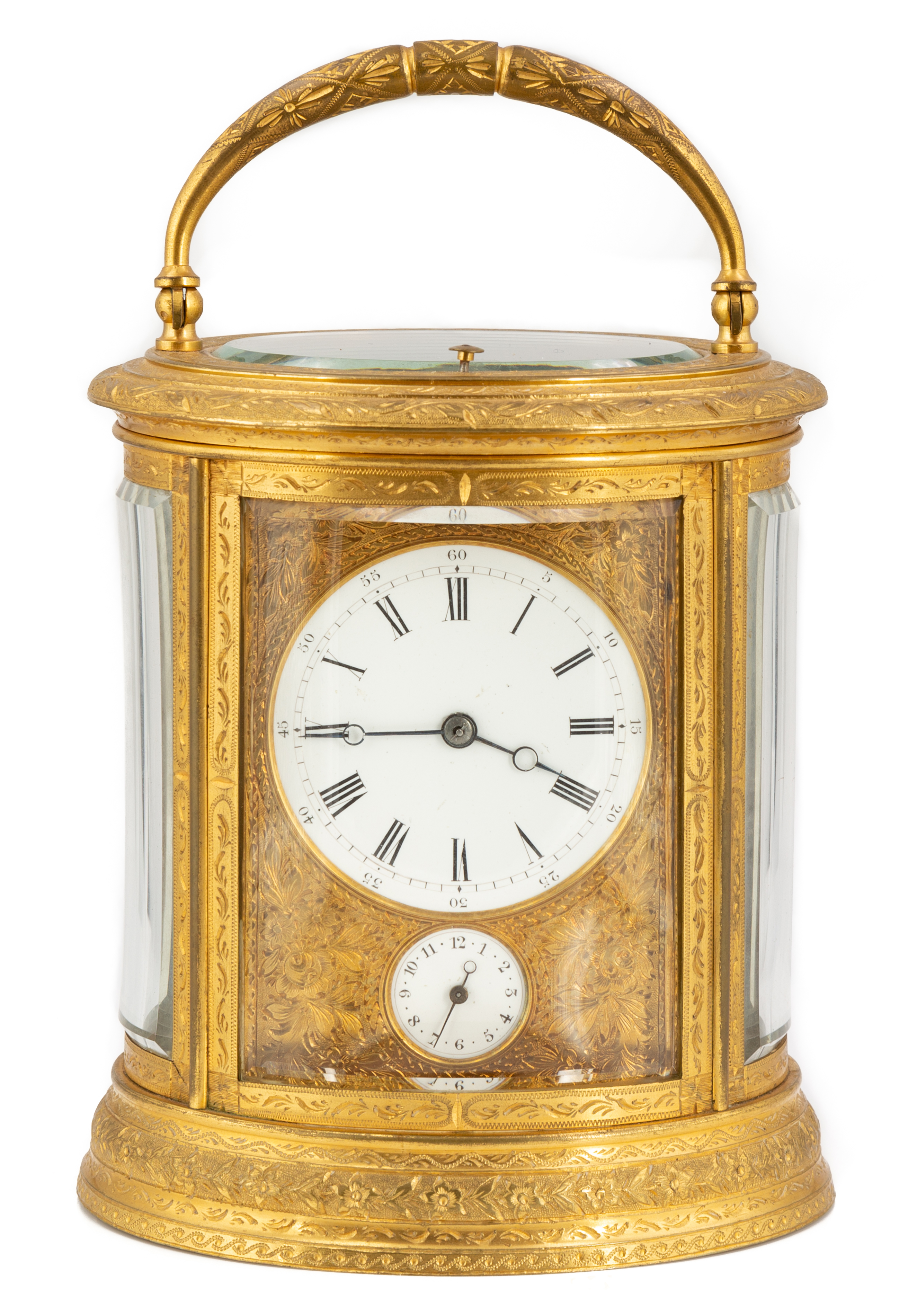 DROCOURT, PARIS CARRIAGE CLOCK 19th