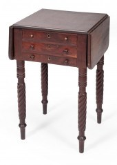 DROP-LEAF WORK TABLE 19TH CENT