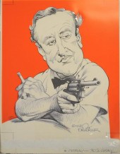 DRUCKER  Mort. Caricature draw