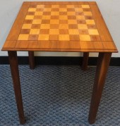 DRUEKE WALNUT GAMES TABLE AND