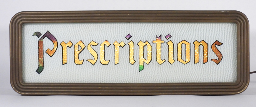 DRUG STORE APOTHECARY LIGHTED