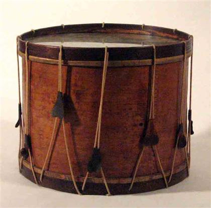 Drum table    With glass top.    H: