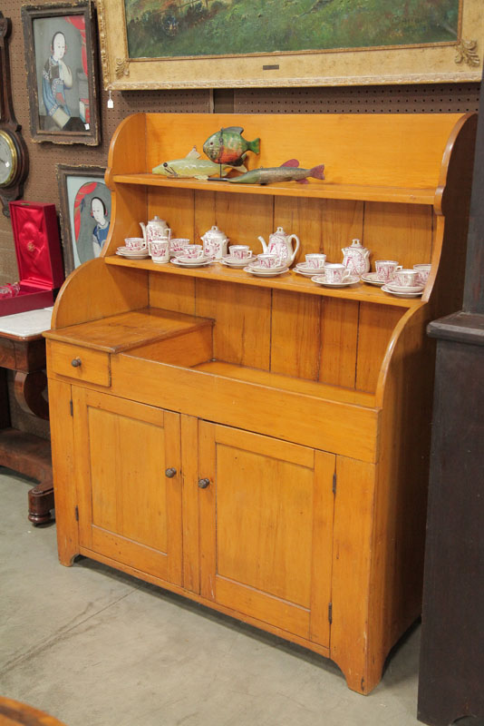 DRY SINK. Pine  hutch back