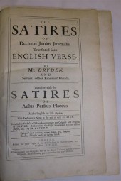 DRYDEN (J) THE SATIRES OF DECI