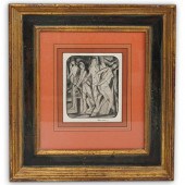 DRYPOINT PAINTING ON PAPER BY