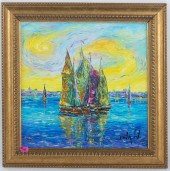 DUAIV. BOATS IN THE HARBOR, GI