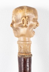 DUAL JAPANESE NOH MASK HANDLE