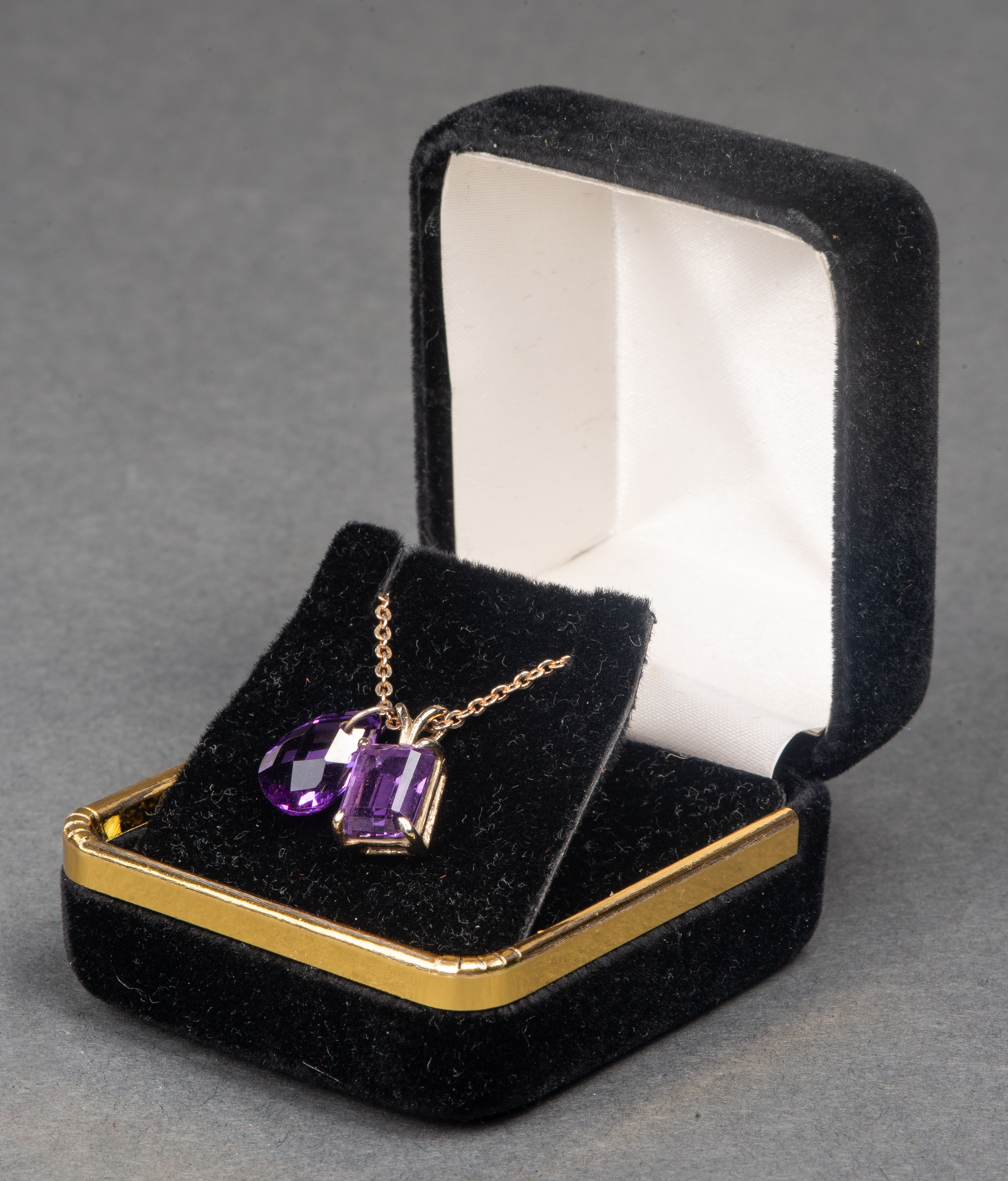 DUAL SILVER AMETHYST PENDANT