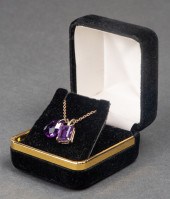 DUAL SILVER AMETHYST PENDANT N
