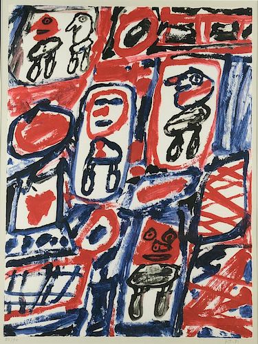 DUBUFFET LITHOGRAPH SITE AVEC