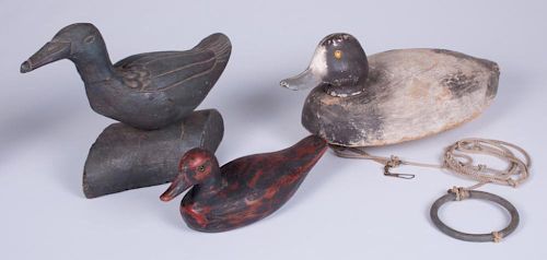 DUCK DECOY TRIO, INCL. PLYMOUTH,