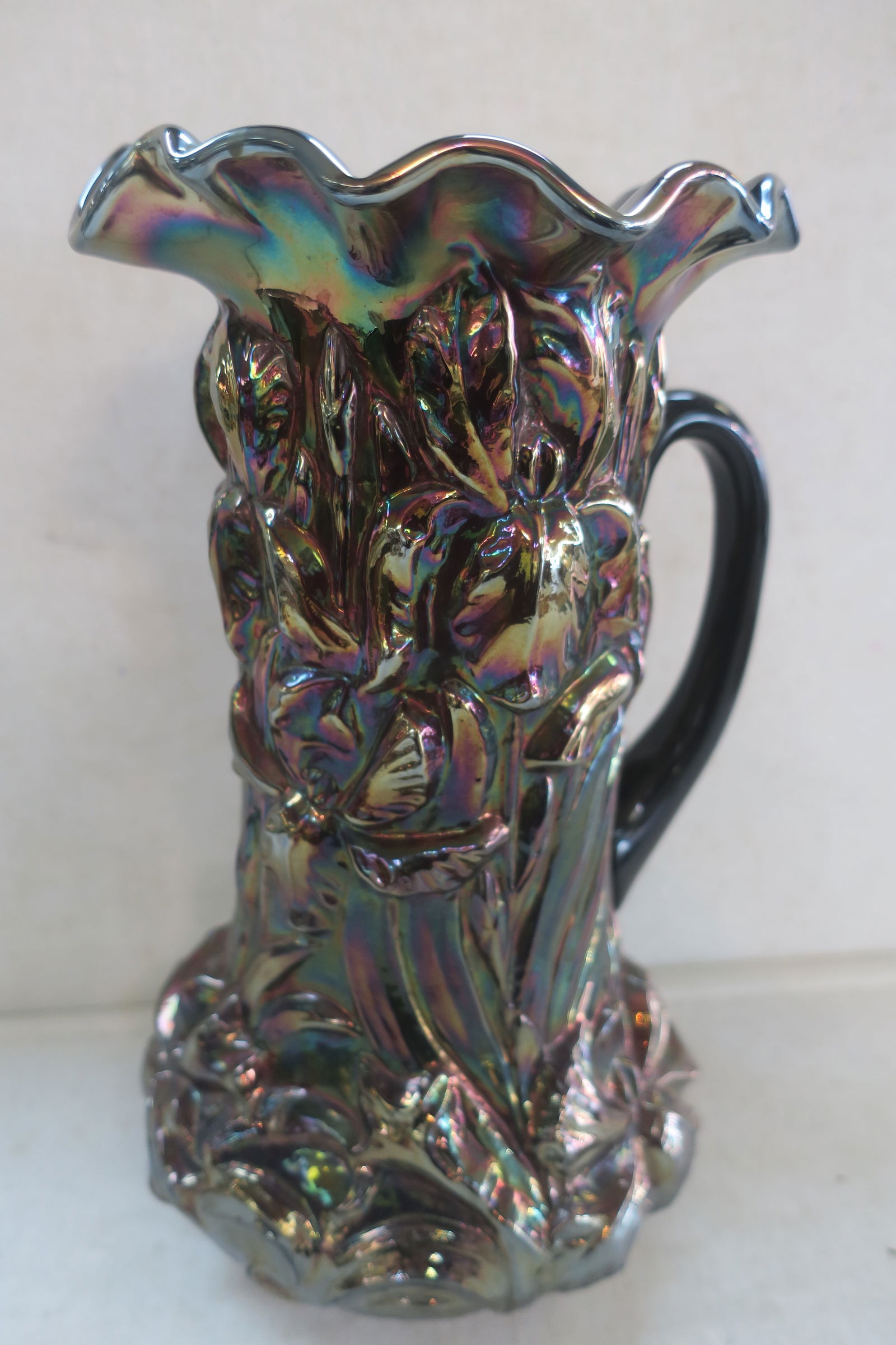 DUGAN HEAVY IRIS CARNIVAL GLASS