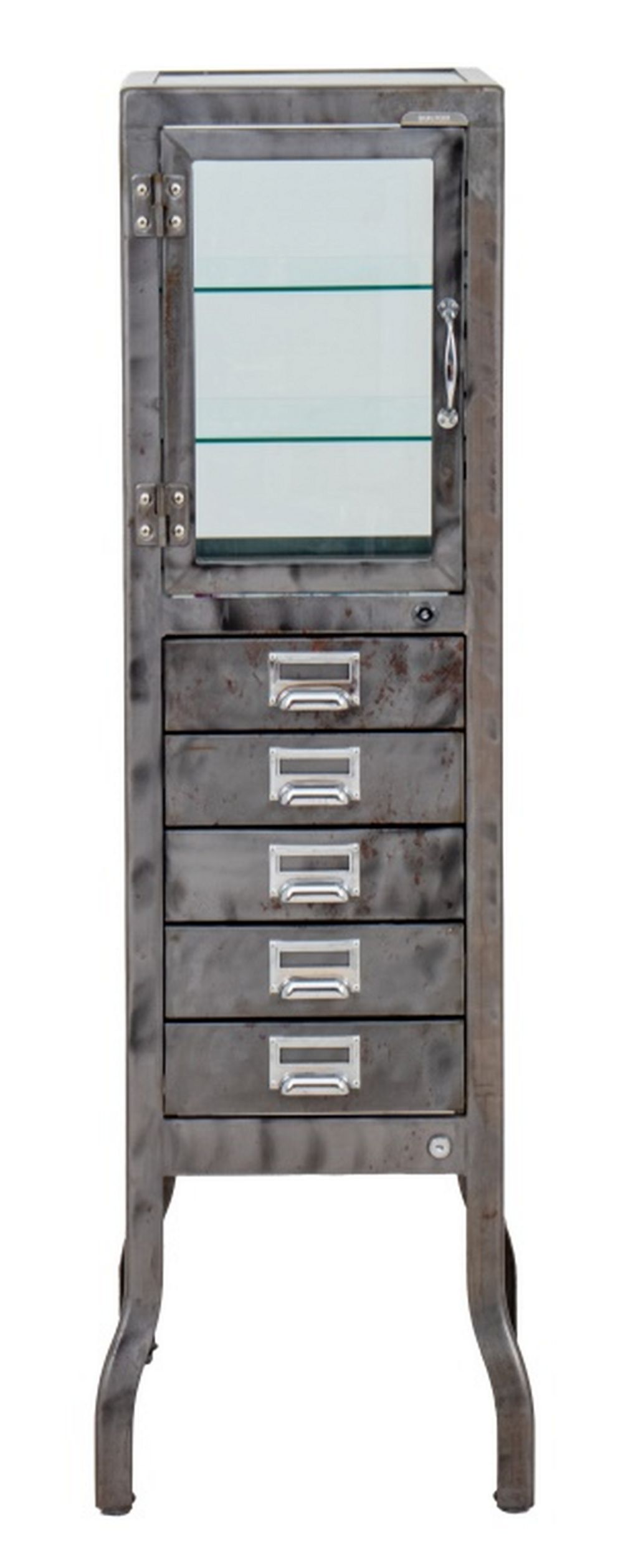 DULTON STRIPPED METAL PHARMACY