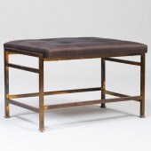 DUNBAR BRASS HORSEHAIR UPHOLST