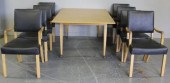 Dunbar Midcentury Table with 8