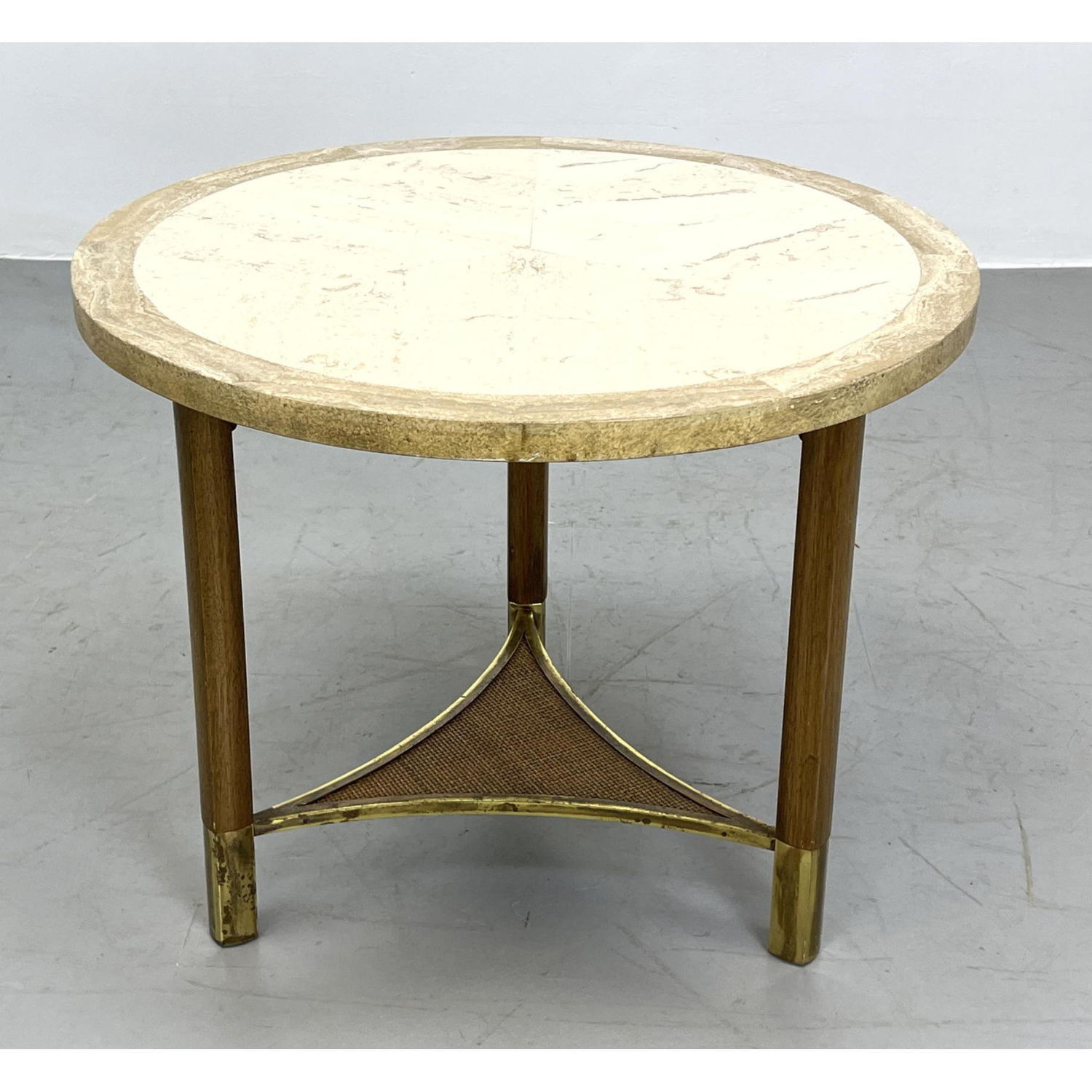 Dunbar style brass and marble