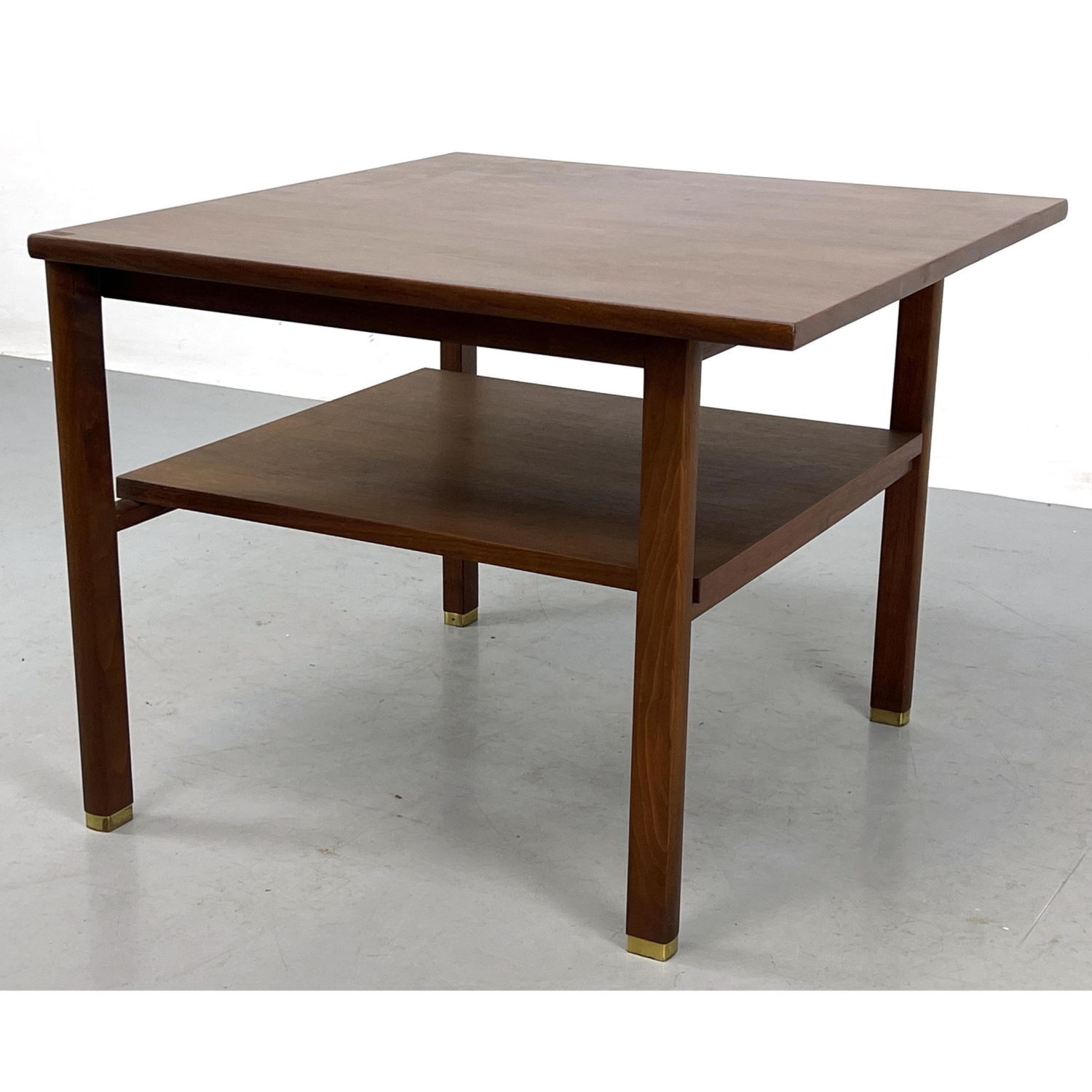 Dunbar walnut side end table with