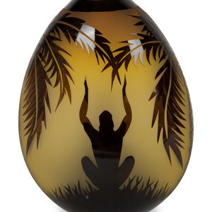 Duncan McClellan Vase glass 12 x 10