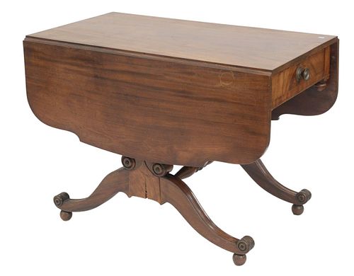 DUNCAN PHYFE MAHOGANY TABLE, HAVING