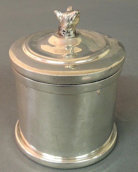 Dunhill pewter covered canister