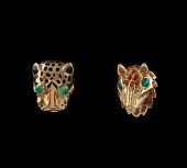 Duo of David Webb 18k Enamel T