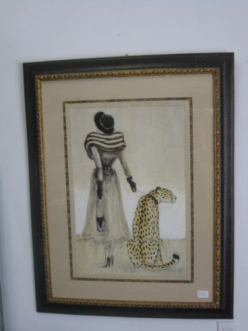 Dupre Art Deco Style Print lady