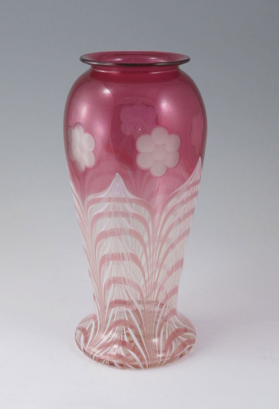 DURAND CRANBERRY PULLED FEATHER ART