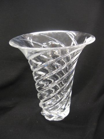 Durand Crystal Vase swirl design