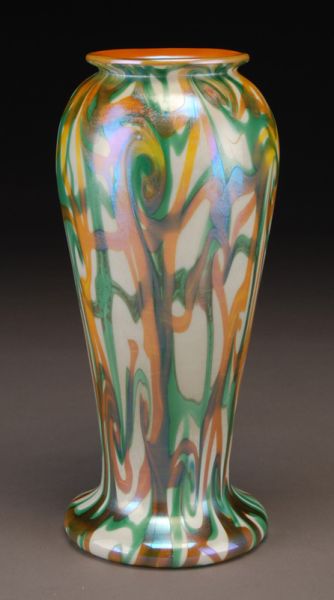 Durand decorated glass vase