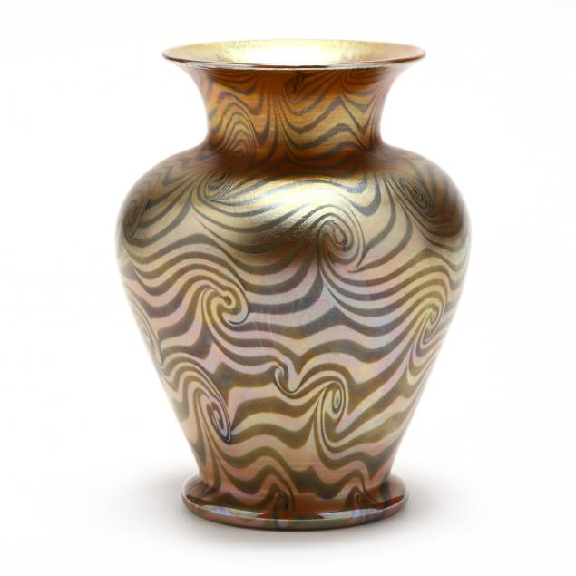 DURAND, KING TUT ART GLASS VASE