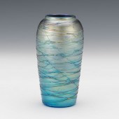 DURAND THREADED VASE 5 ¾" Over