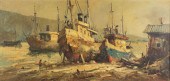 DURVAL PEREIRA, BOATS, OIL ON