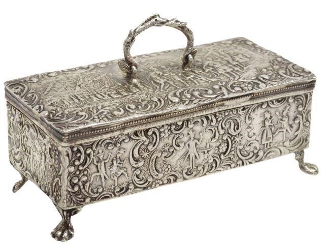 DUTCH 800 SILVER REPOUSSE JEWEL