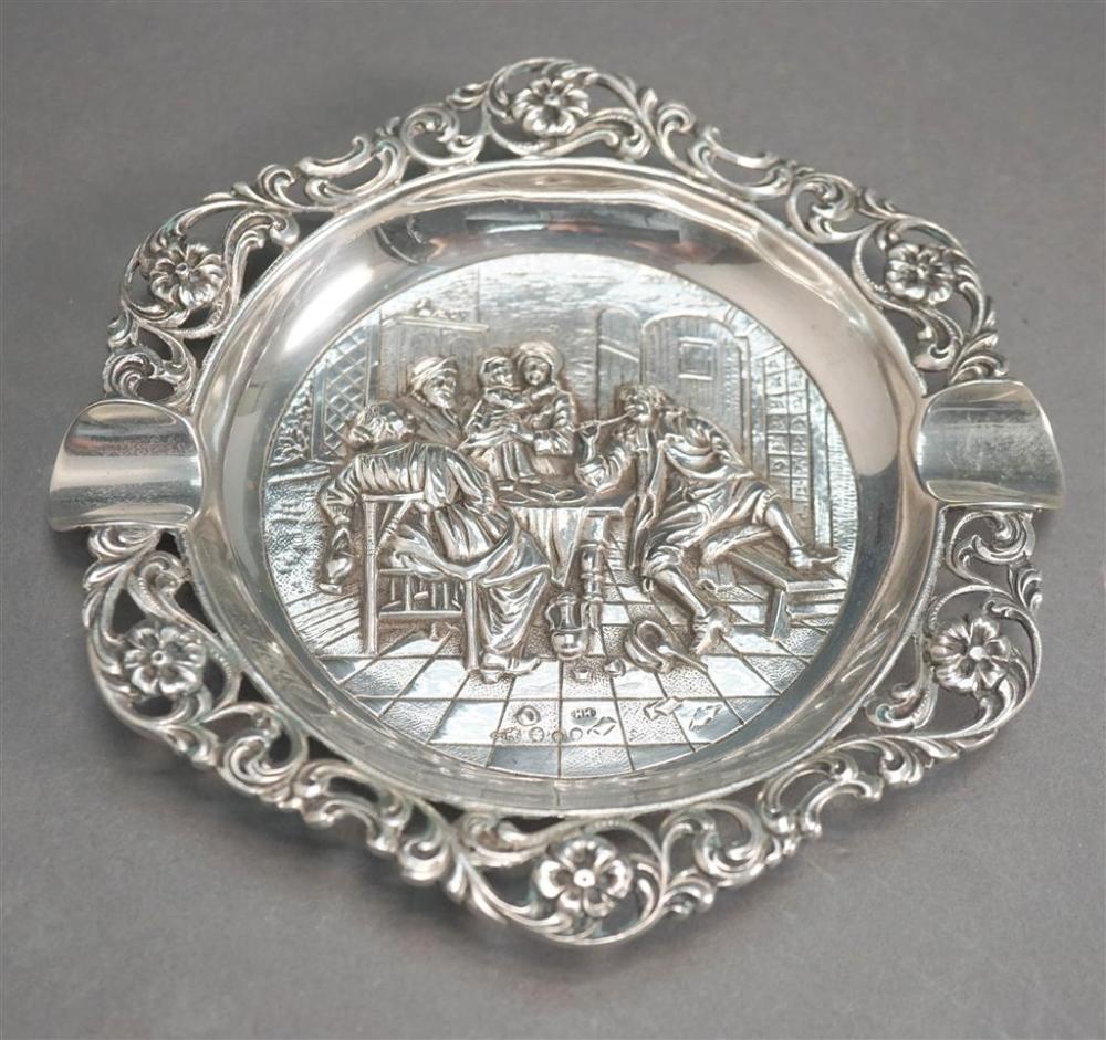 DUTCH 833-SILVER ASH TRAY WITH