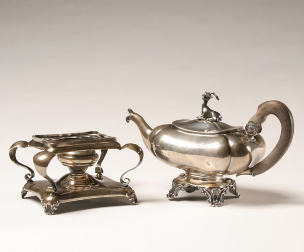 Dutch 833 silver hot water kettle