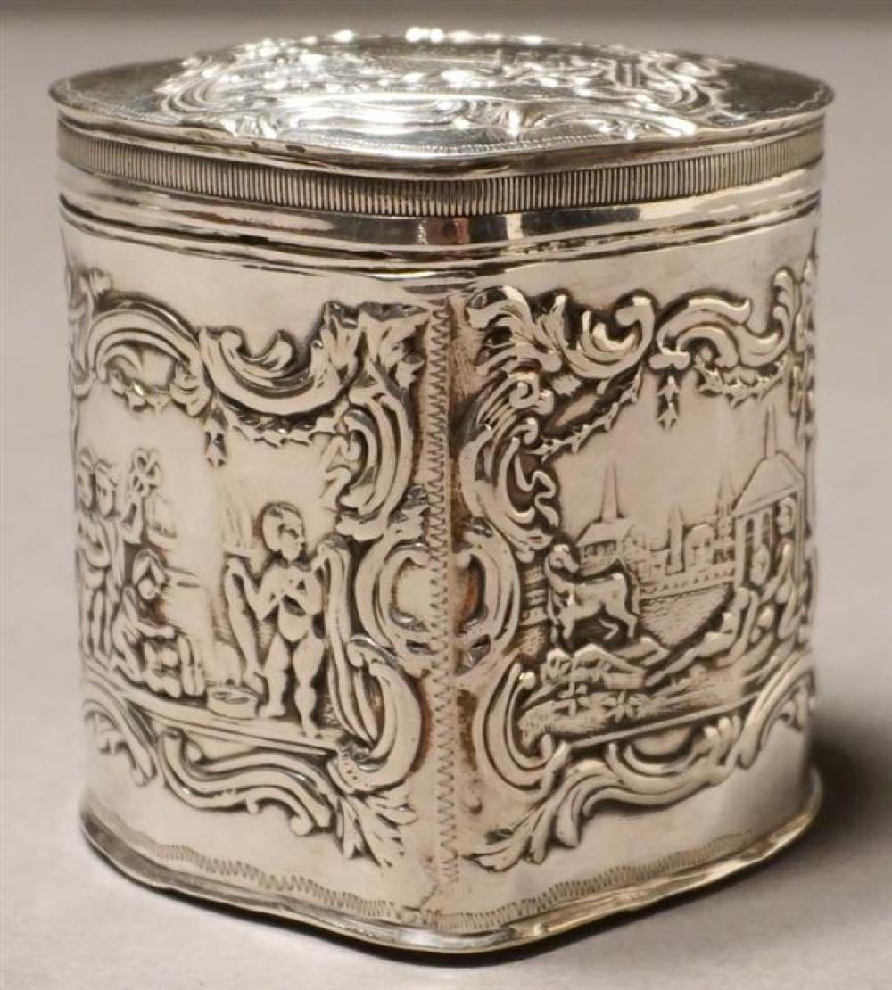 DUTCH 833-SILVER TEA CADDY, 3 OZ,