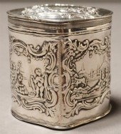DUTCH 833-SILVER TEA CADDY, 3