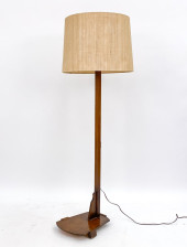 DUTCH ART DECO OAK FLOOR LAMP