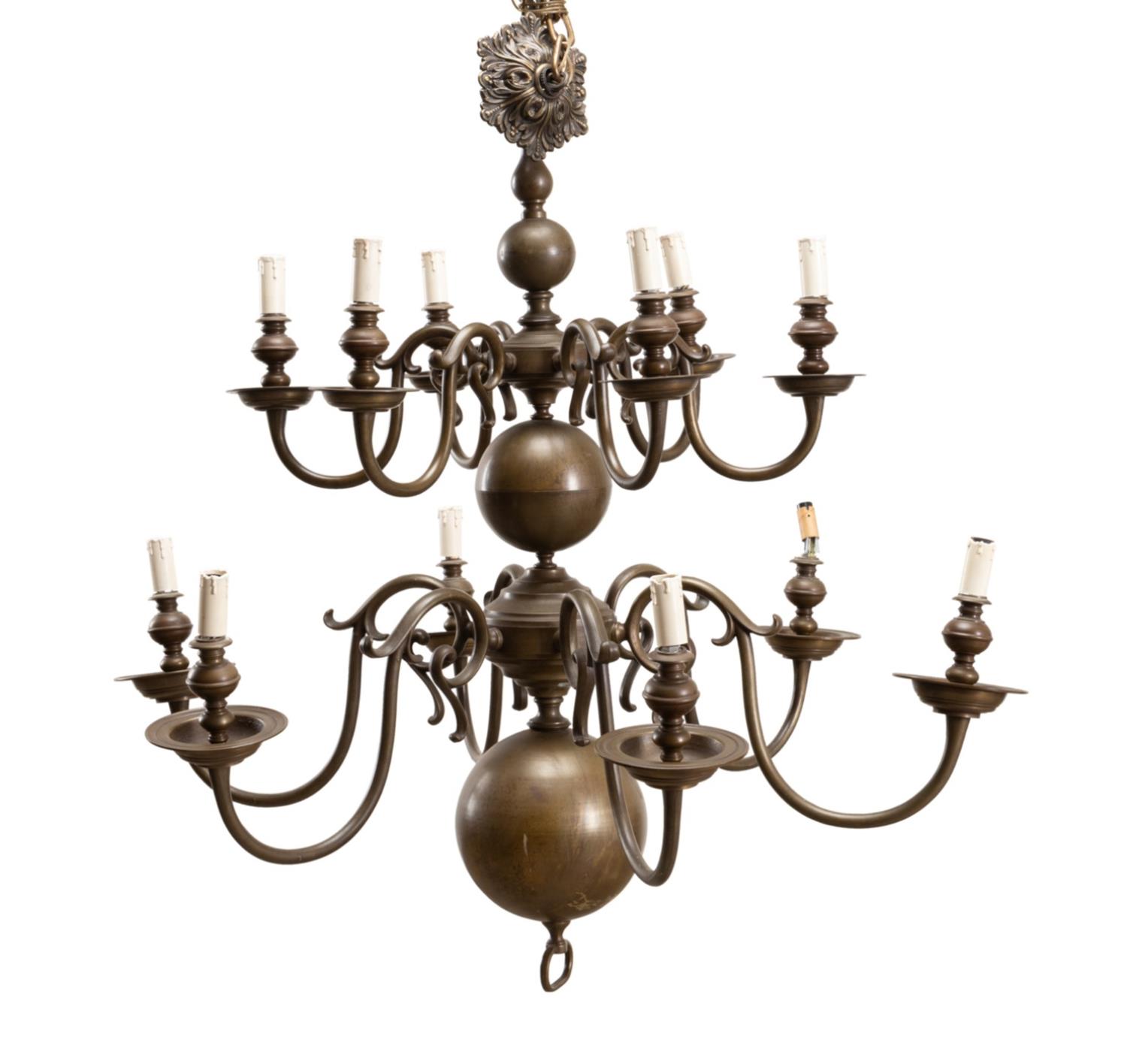 DUTCH BAROQUE STYLE TWELVE LIGHT