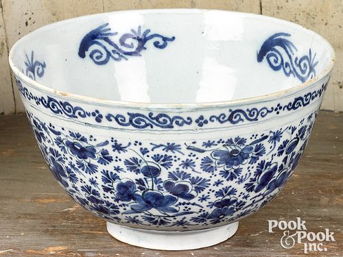 DUTCH BLUE AND WHITE DELFT BOWL,