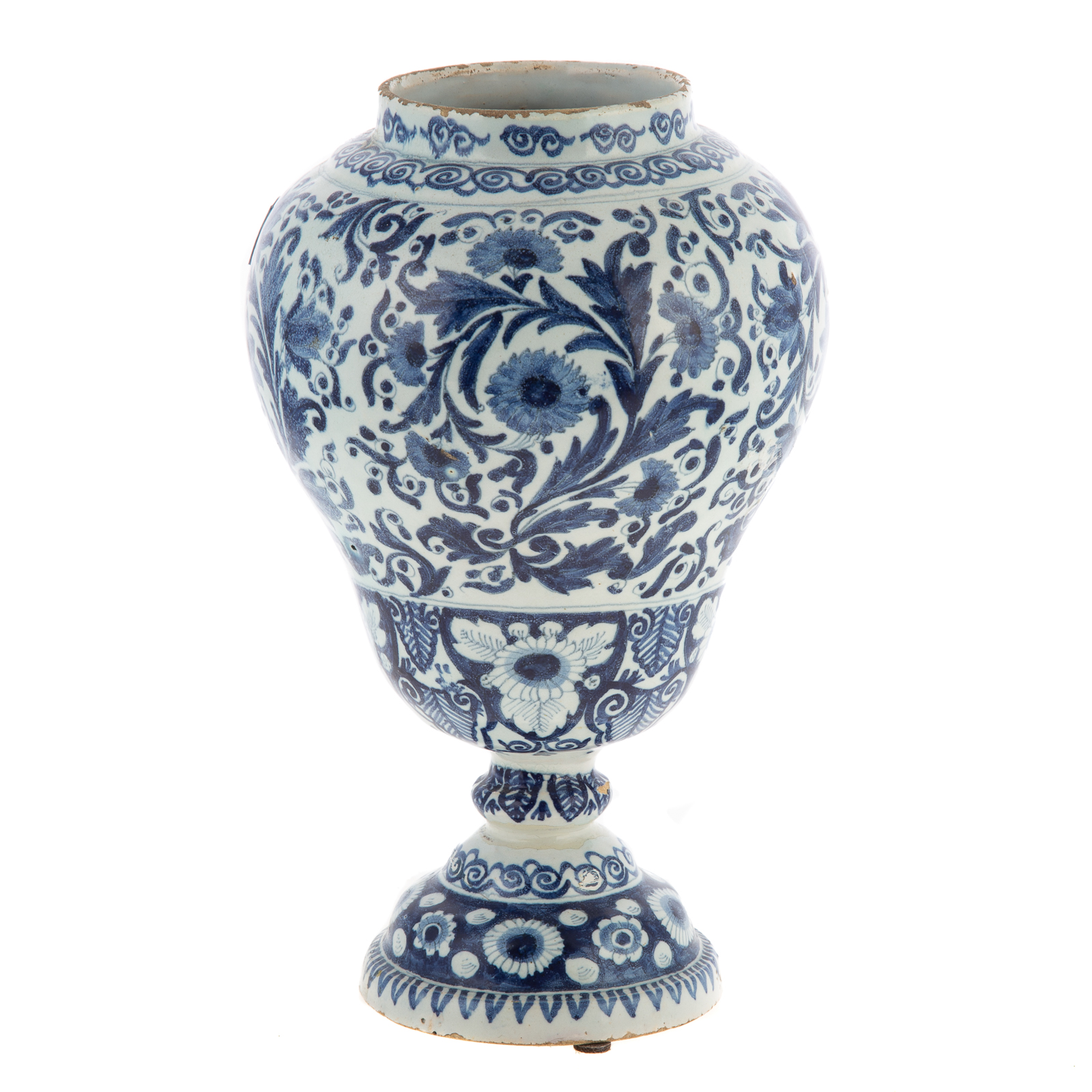 DUTCH BLUE/WHITE DELFTWARE JAR