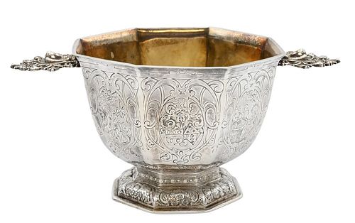 DUTCH BRANDY BOWL, 1652, OCTAGON