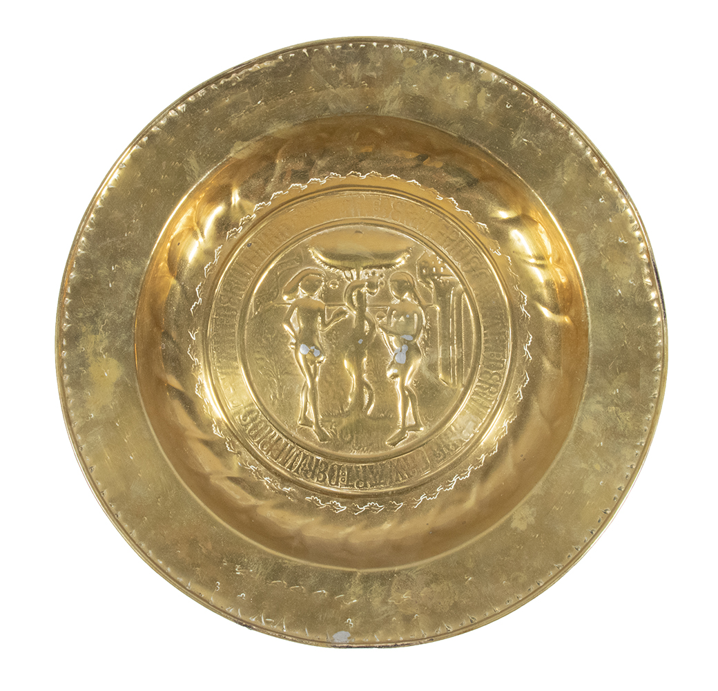 DUTCH BRASS ALMS DISH 16th c. Dutch