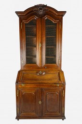 DUTCH CARVED OAK SECRETARY BOO